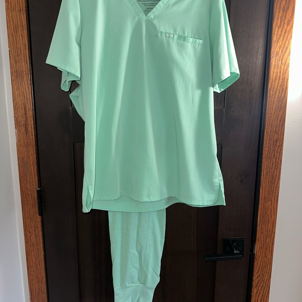 Mint Green Scrub Set